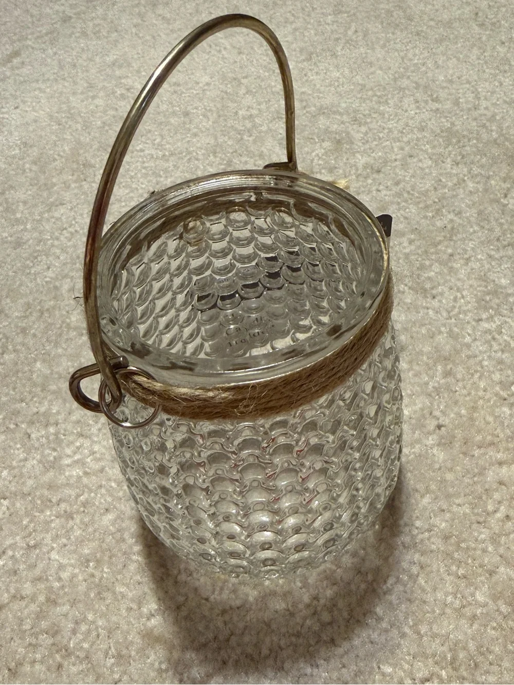 NWT glass candle holder